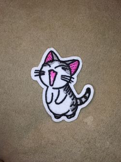 Kawaii cat iron on patch