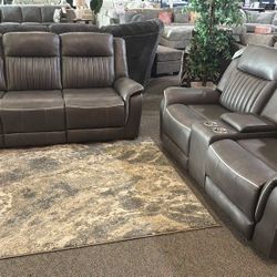 OM• $38 Initial • Brand New Enzo Reclining Sofa And Loveseat 