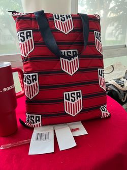 USA Soccer Quilted Tote Bag and stainless steel 40 oz tumbler