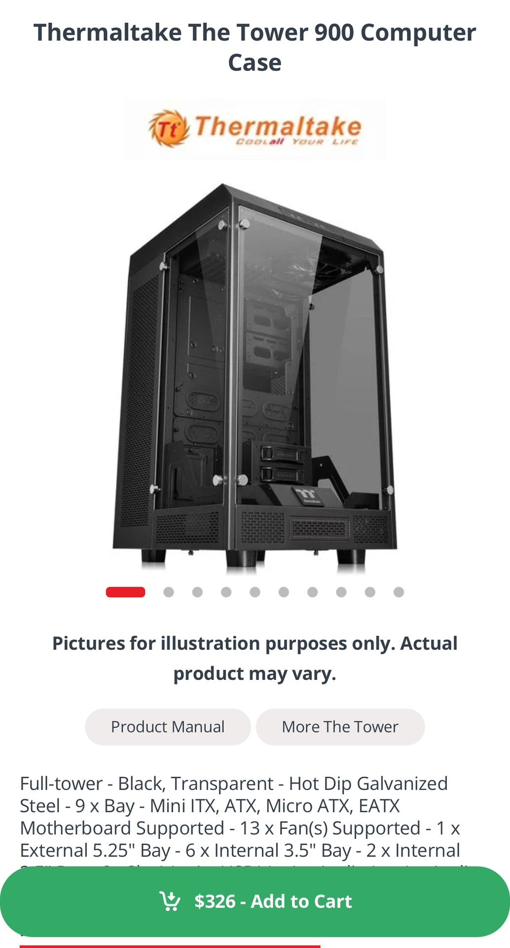 Thermaltake The Tower 900 Computer Case 