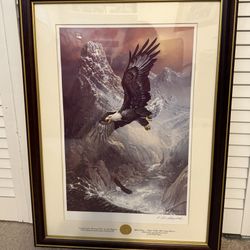 Mint Condition, Save The Eagle “proud And Free’ Signed By Ted Blaylock 