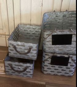 Galvanized baskets