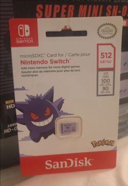 NINTENDO SWITCH SPECIAL LIMITED POKÉMON GENGAR 512GB MICRO SD CARD BRAND NEW FACTORY SEALED