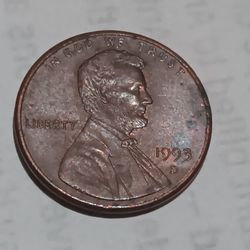 1993D Penny Missing OF On Back
