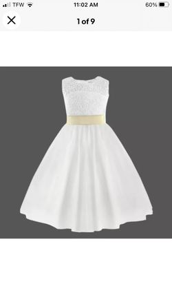 2 Girls Dresses Church First Holy Communion Flower Girl 6T 8T