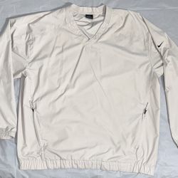 Nike Golf Long Sleeve Tan V-Neck Lightweight Windbreaker Pullover Jacket  XL