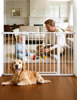 Babelio 36" Tall Baby Gate, PressGuard P7, 29-55" Auto Close Pressure Mounted Dog Gate