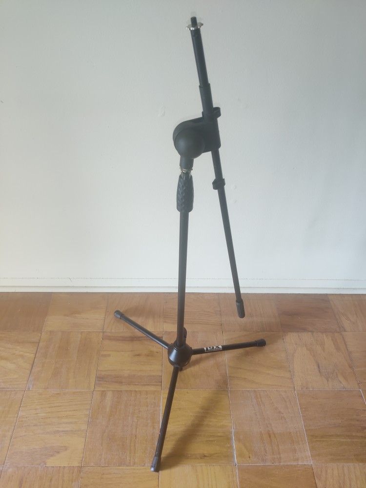 LyxPro Foldable Tripod Floor Microphone Stand With Adjustable Boom Height
