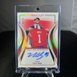 2023 immaculate Nick Bosa Auto /99 Draft Pick Autos (On Card)
