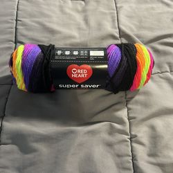 Red Heart Super Saver Bitty Stripes 236 Yards / 218m Yarn Bright Acrylic NEW