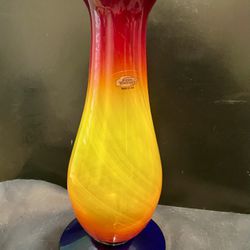 Rare Blenko Tequila Sunrise Vase REDUCED 