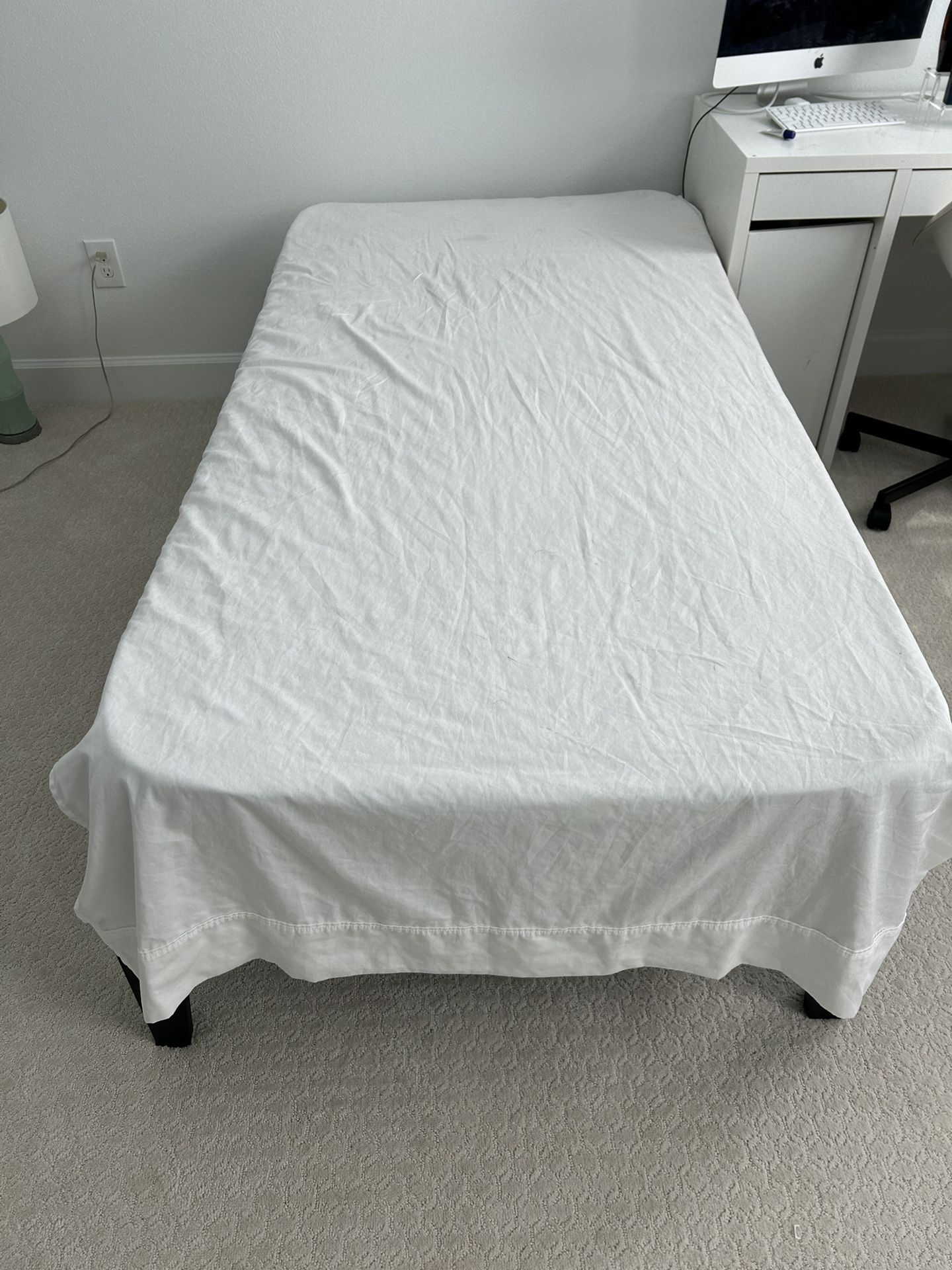Twin Bed Frame with Mattress 