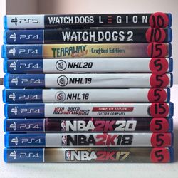 Sony PlayStation 5. PS4. PS5. NBA 2K. NHL. Watch Dogs