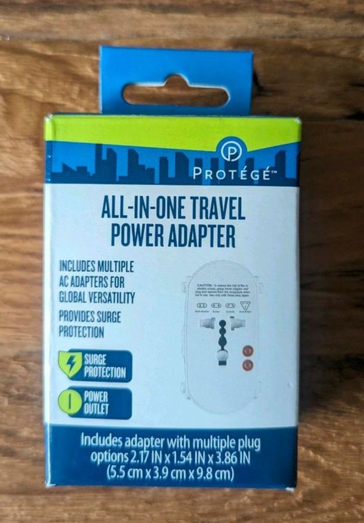 NWT Protege All-in-one Travel Power Adapter, Multiple AC Adapters