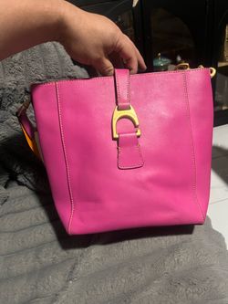 hot pink leather Dooney & Bourke Emerson Brynn bag