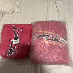Pink Spider Hoodie Large