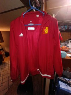 Two authentic Women's Adidas Climalite Pittsburg State Gorillas full-zip team jacket.