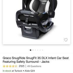 Graco, Dlx Car Seat With Stroller Base Paid $250 W Taxes!!