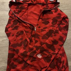 red bape hoodie 