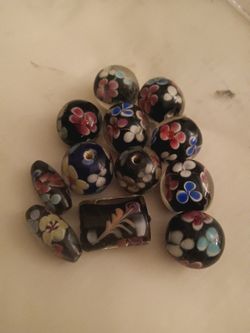 Black Flower Lampwork(13)
