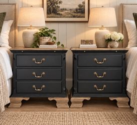 Large 3 Drawer Nightstands End tables