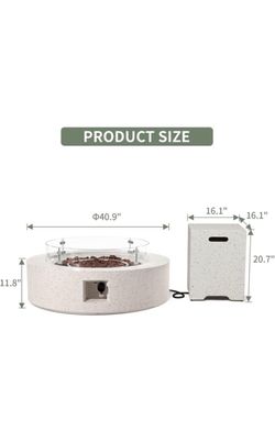 COSIEST 2-piece Outdoor Propane Fire-pit Table Set