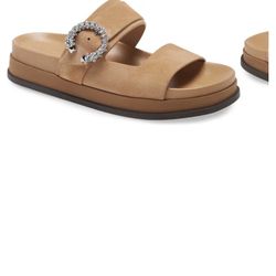 Jimmy Choo Marga Flat Caramel Suede