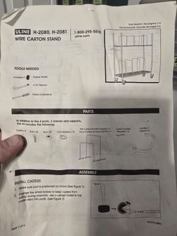 Uline wire carton stand