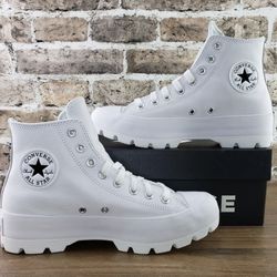 Converse Chuck Taylor White Lugged Shoes 7