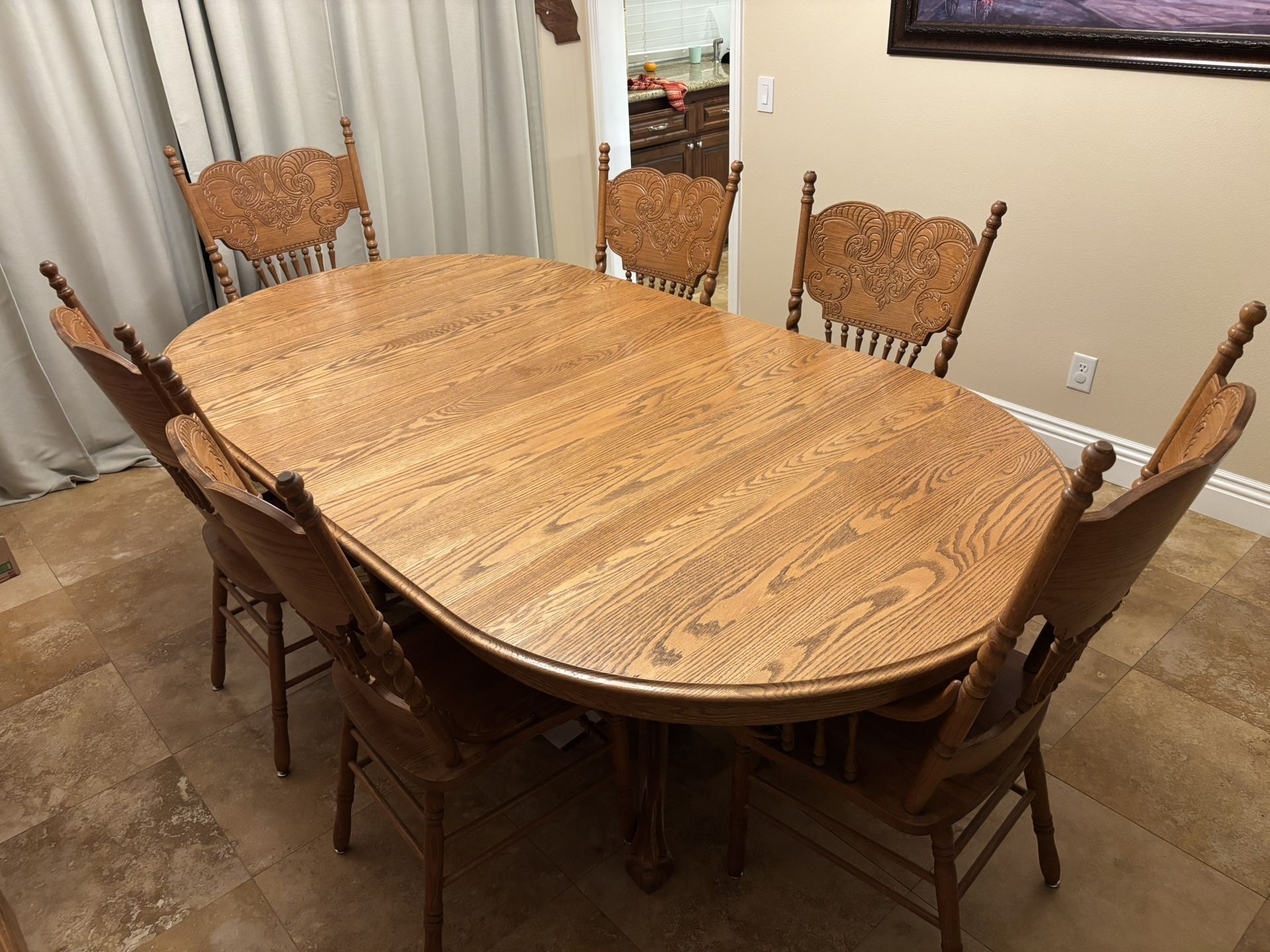 Oak Dining Table & Chairs