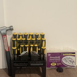 Complete Household Tool Kit – Screwdrivers, Hammer, Bits & Hardware