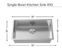 New Single Bowl Kitchen Sink Undermount 
