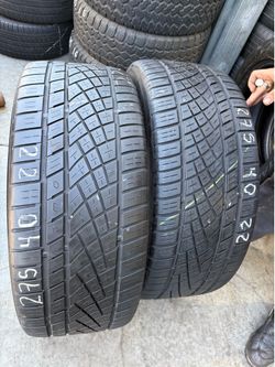 275/40r22 Two Continental Tires In Great Shape