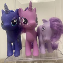 My little pony set of 3,Twilight unicorn 2016,Sparking princess Luna,Italy
