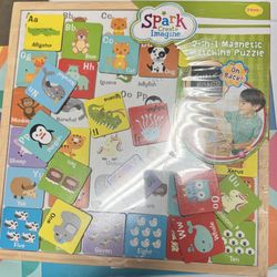 Spark. Create. Imagine. 2-in-1 Magnetic Matching Puzzle Set
