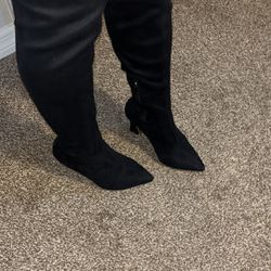 Black Thigh High Boots 