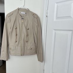 CALVIN KLEIN JACKET FAUX LEATHER SIZE L NEW