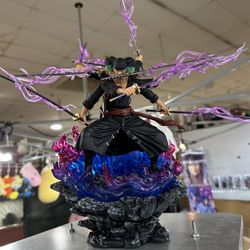 Super Hali Roronoa Zoro figure with 3 head 9 sword (cartoon one piece)