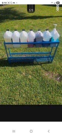 2 tier chemical rack