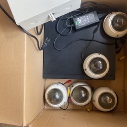 Analog Camera System With 1 Tb Hard Drive Comes With Power Supply Source And 5 Dome Cameras