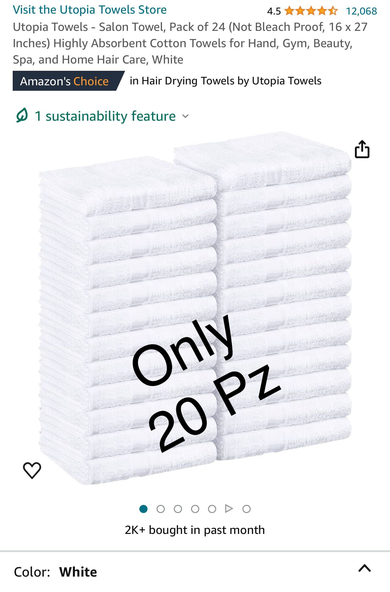 Salón Towels New 20 Pzs $$35