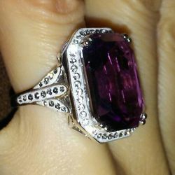 Just Gorgeous Sterling Silver Swarovski Crystal Ring!