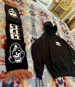r a d COFFEE hoodie, And Scarf Unisex M Set