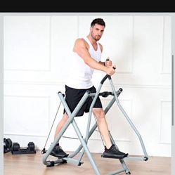 Total Body Fitness Workout Exercise Elliptical Glider Supports 250-330lbs Max Weight,Electronic Meter Elliptical Glider Low-Impact Design for Home Gym
