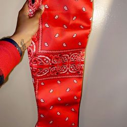 RED BANDANA THIGH HIGH SIZE 8.5