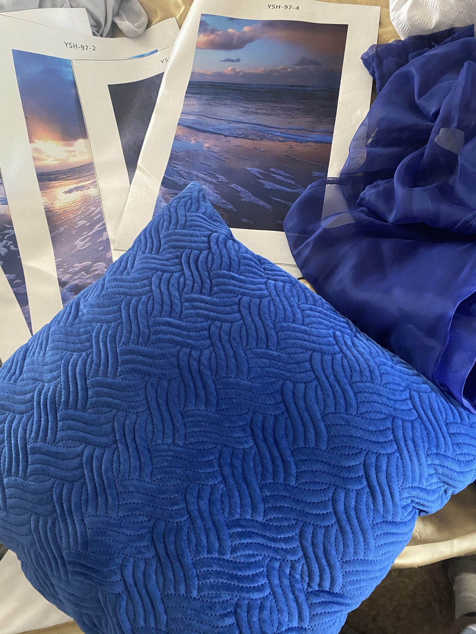 Royal Blue Living Room Set