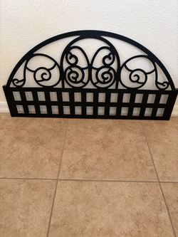 Black Metal Scroll Arch Wall Decor Panel
