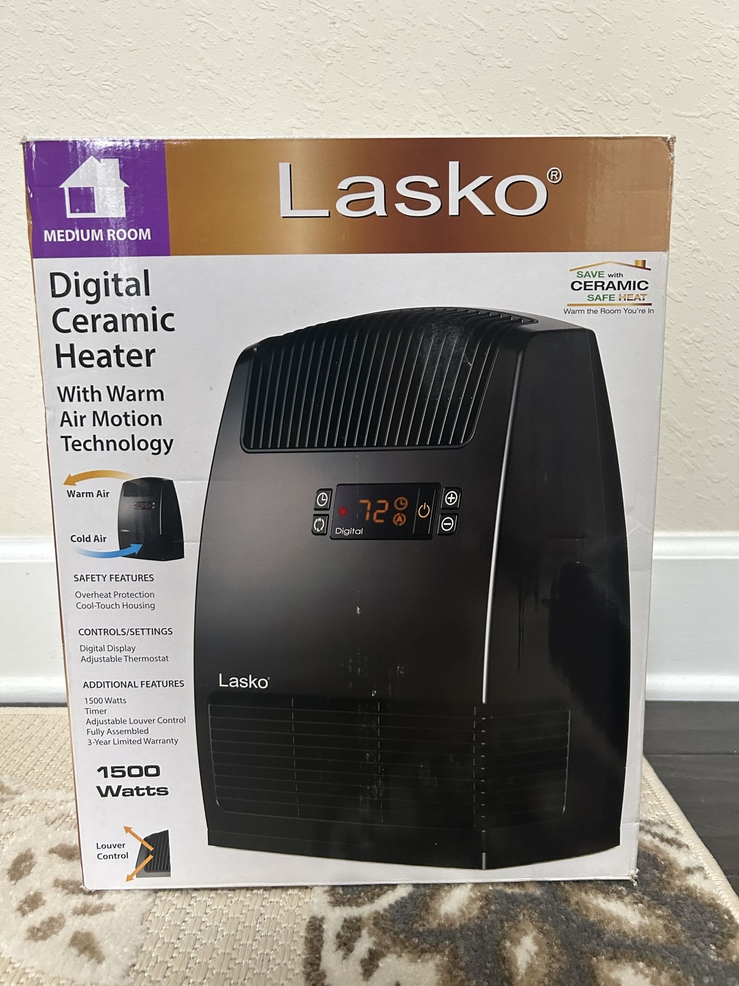 Lasko Portable Digital Ceramic Heater