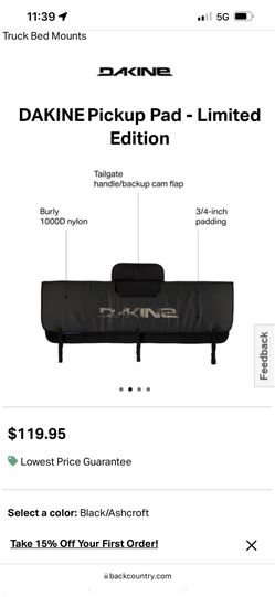 Tacoma Rear Door Cover DaKine 