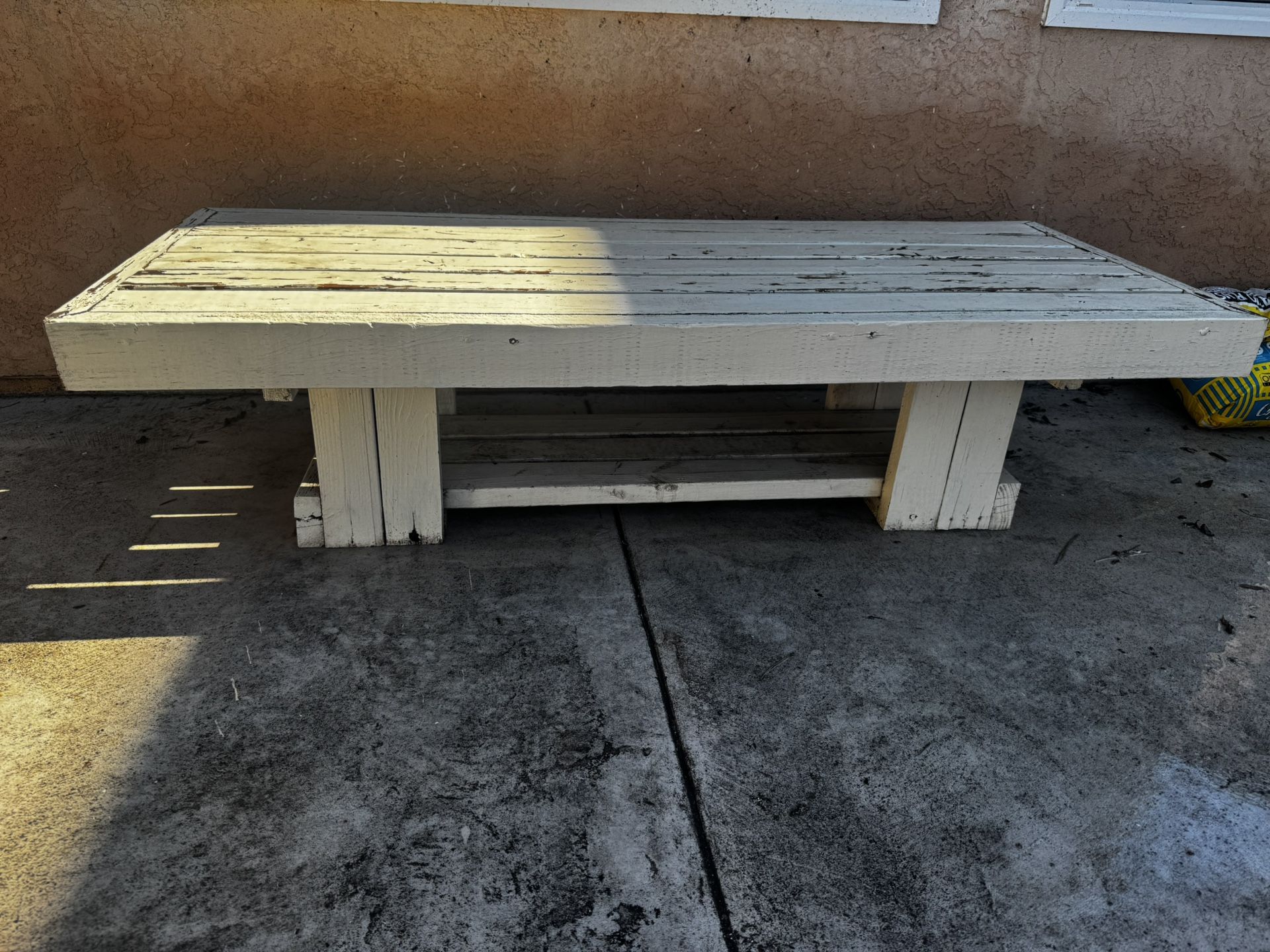 Wooden bench